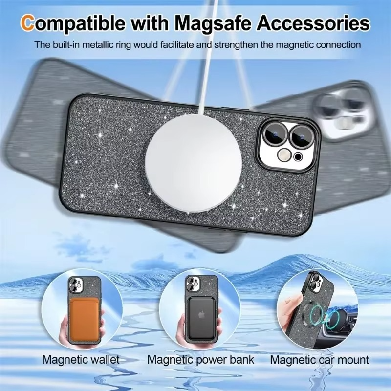 Skanto | Glitrende elektroplate etui med MagSafe for iPhone