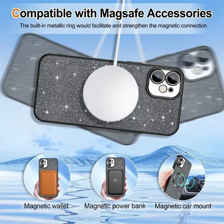 Funkel galvanisert Hülle med MagSafe for iPhone