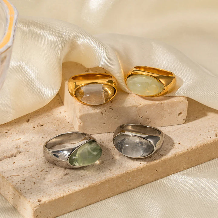 Skanto | Chunky Oval Stone Set Ring