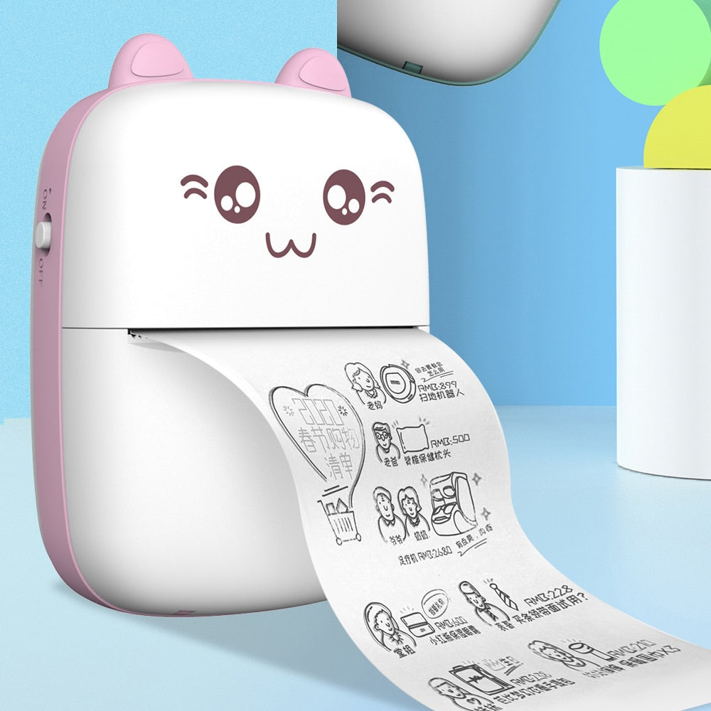 Mini Cat Thermal Skantouetooth Label Printer | Skanto