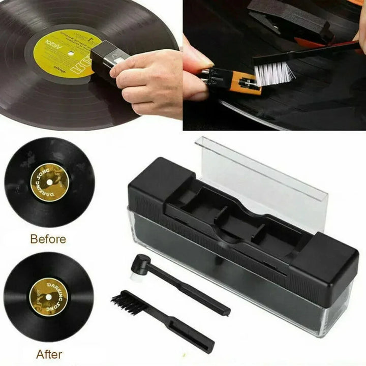 Skanto | Støvfri lyd: Vinylplater rengjøringsbørste - Antistatisk rengjøring for album, LP-er, CD-er, pickup-er, tastaturer og kameraobjektiver