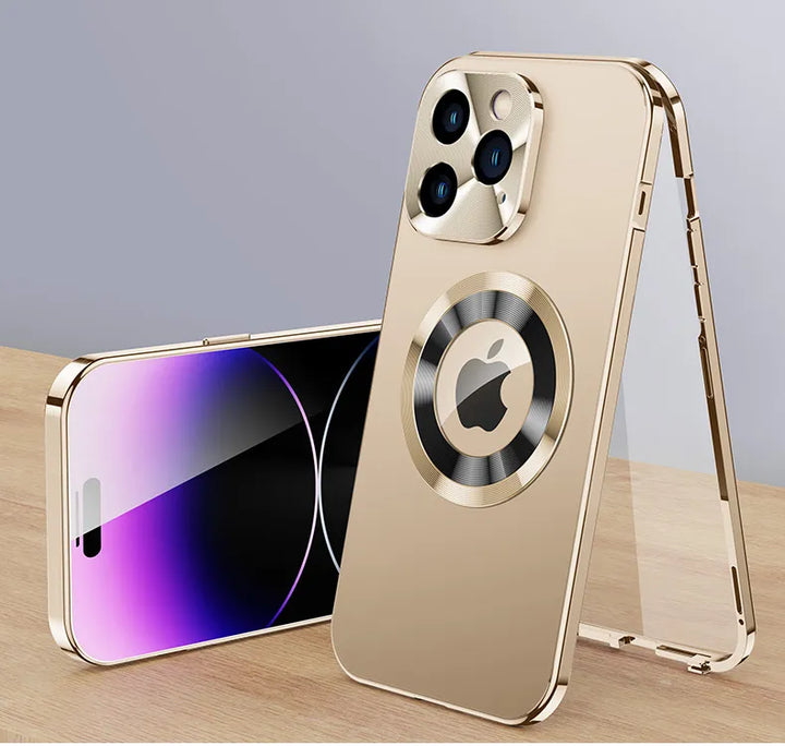 Skanto | Etui 360° Full Screen Linse Metall Magnetisk Magsafe Deksel Aluminium for iPhone 15 14 13