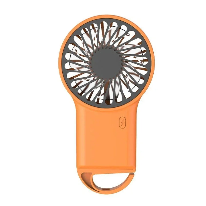 Ny sammenleggbar USB-ladbar mini-vifte | Håndholdt skrivebordsvifte med tegneserie-design og krok for utendørs, hjemme- og kontorbruk | Skanto