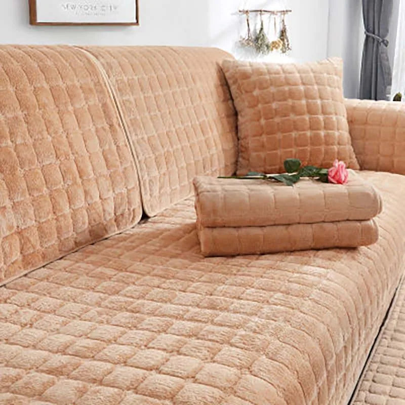 Koselig Myk Tykk Plysj Anti-Skli Sofa Deksel | Skanto