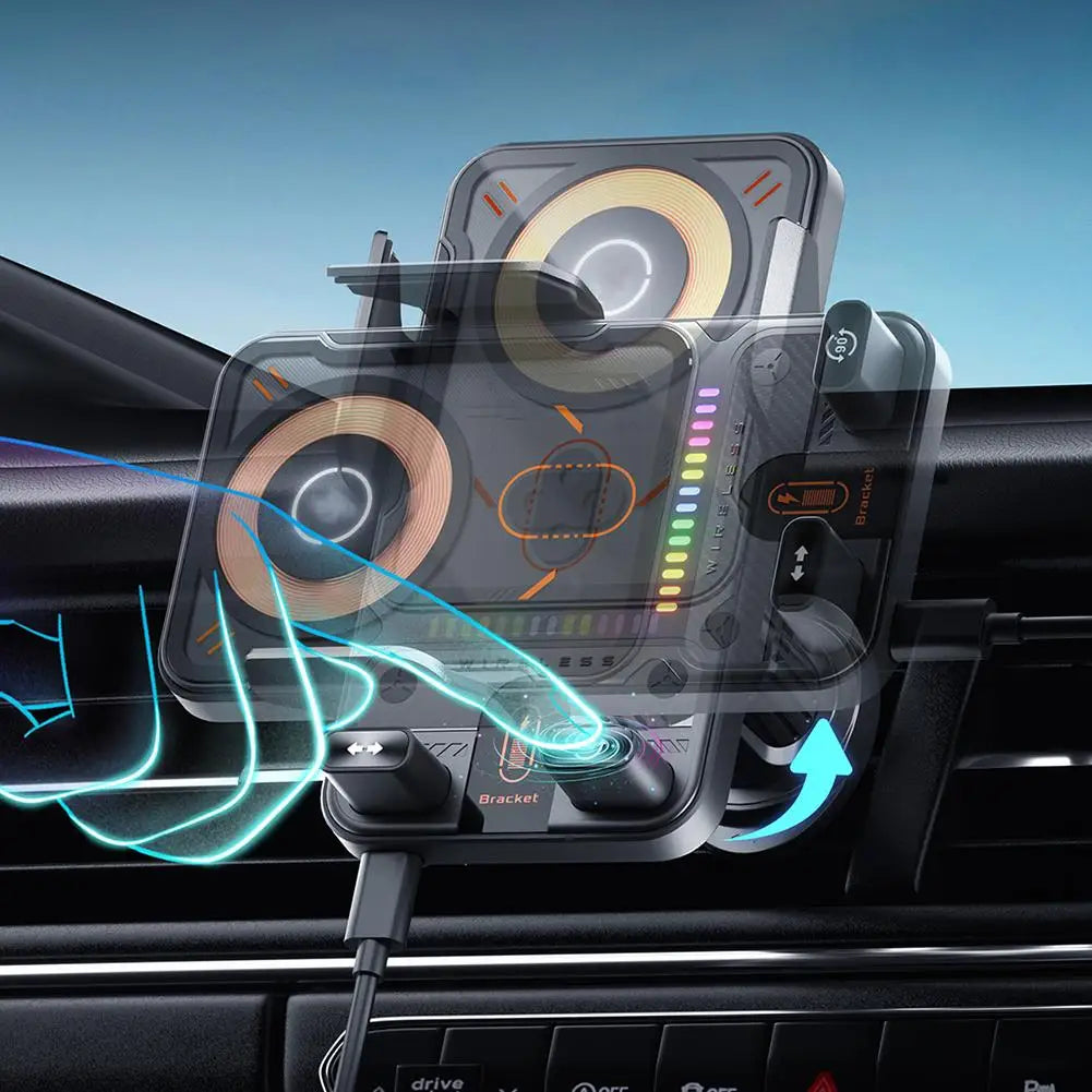 Skanto | Smart Auto-Clamp Trådløs Lader Bil Telefonholder