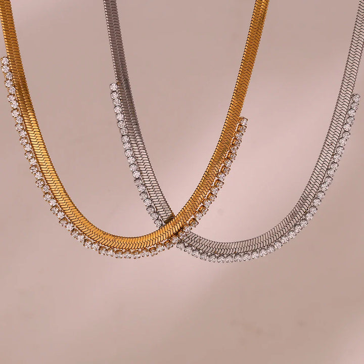 Skanto | Herringbone Diamond Dazzle Necklace