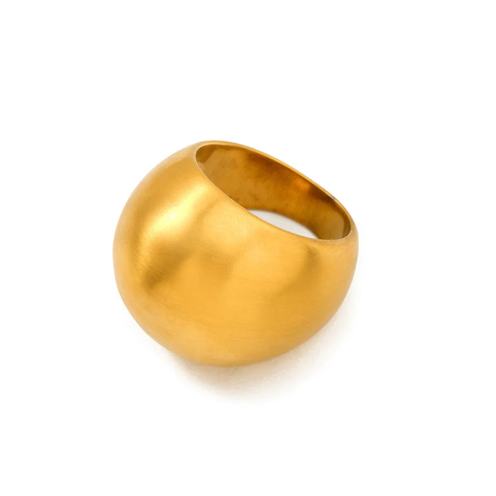 Skanto | 18k Kraftig Rund Børstet Ring