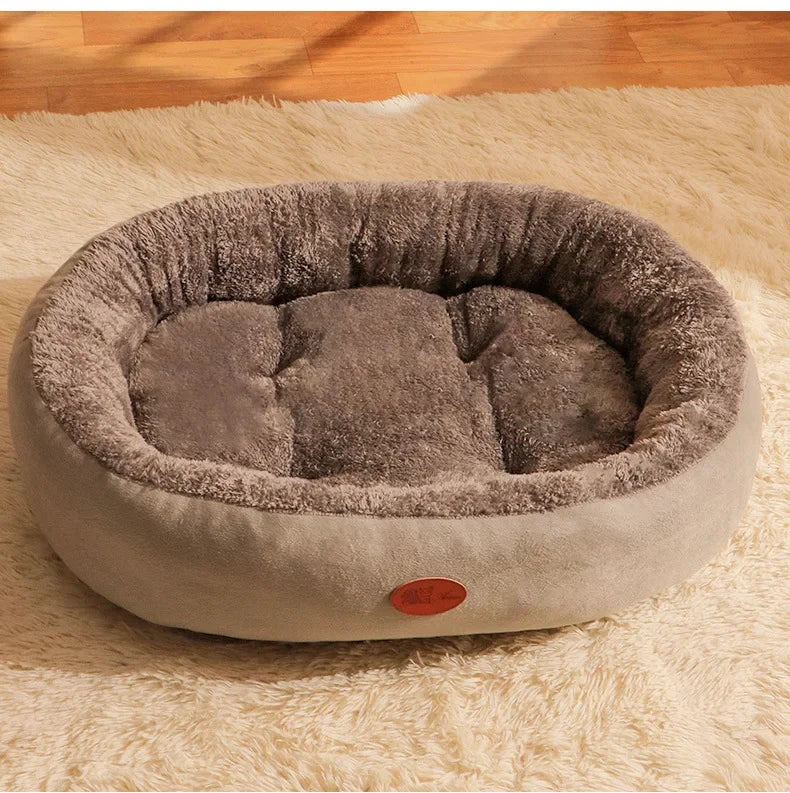 Oval Plush Bed for Dogs & Cats Skanto