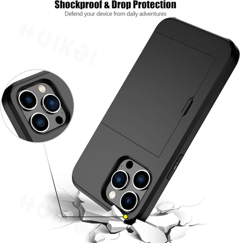Skanto | LuxShield iPhone-deksel med kortlomme | Slank design | Kortoppbevaring | Beskyttelse og stil