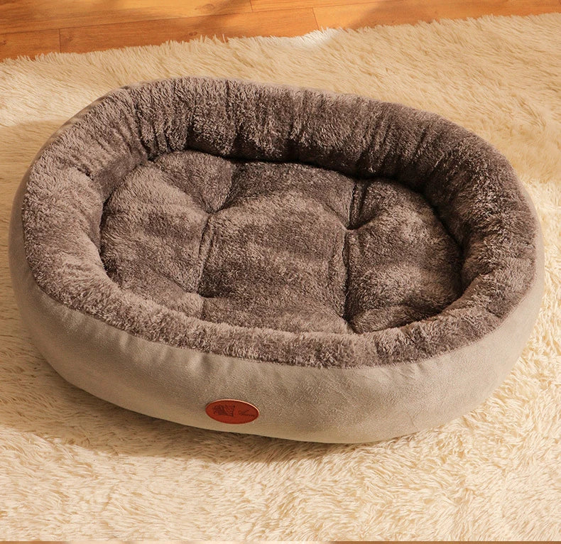 Oval Plush Bed for Dogs & Cats Skanto
