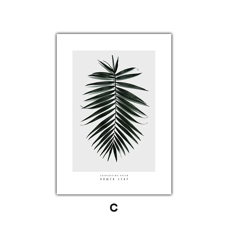 Minimalistiske Grønne Blader Moderne Botaniske Eksemplar Veggkunst Kunstneriske Lerretsutskrifter Galleri Veggbilder For Stue Spisestue Kunst Dekor | Skanto