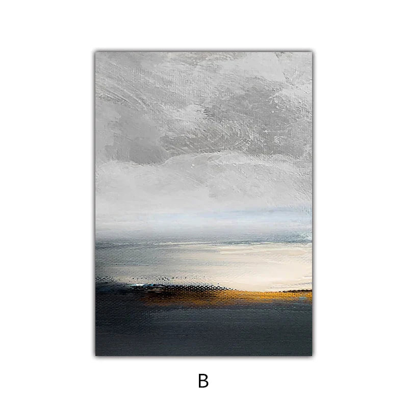 Sunset Lake Landskap Abstrakt Veggkunst Fin Kunst Lerret Utskrifter Bilder For Moderne Leilighet Stue Hjemmekontor Kunst Dekor | Skanto