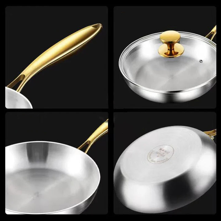 ChefSteel – Profesjonell Rustfritt Stål Stekepanne for Gass & Induksjon | Skanto