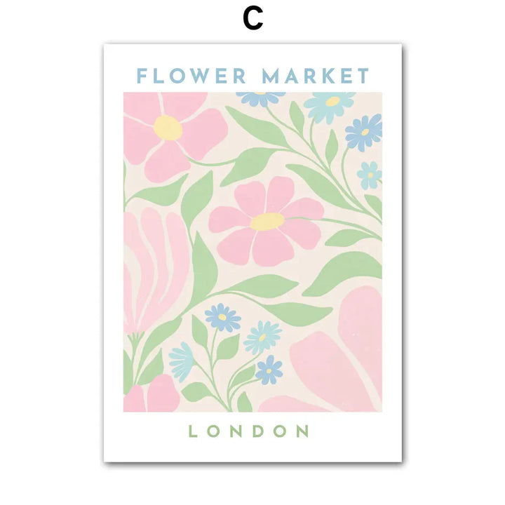 Rosa Lavendel Daisy Blomst Marked Plakater Veggkunst Fine Art Lerret Utskrifter Pastell Blomster Bilder For Stue Soverom Kunst Dekor | Skanto