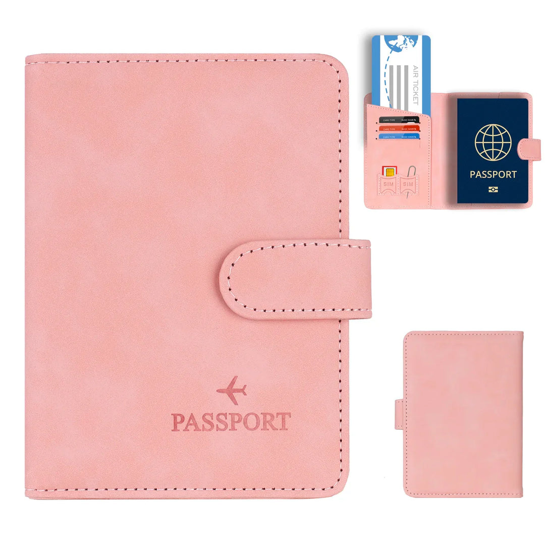 Skanto | Passholder Travello | RFID-beskyttelse | Ekte lærutseende | For kvinner og menn