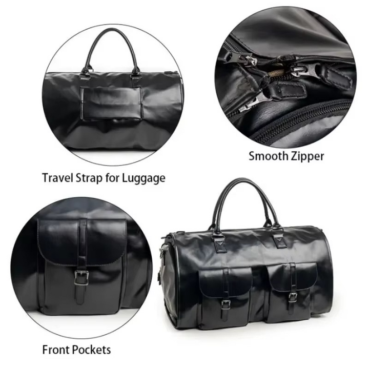 Skanto | Garment Duffel Weekend Bag – Sammenleggbar Håndbagasje Draktveske for Menn