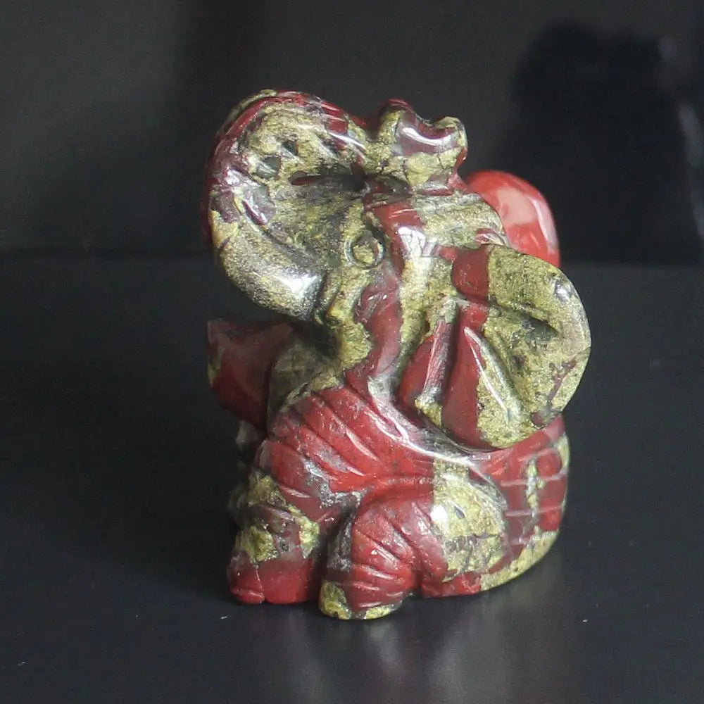 Skanto Blandede edelsten Krystall sittende Elefant Figur Dyreskulptur hjemmedekor 2''