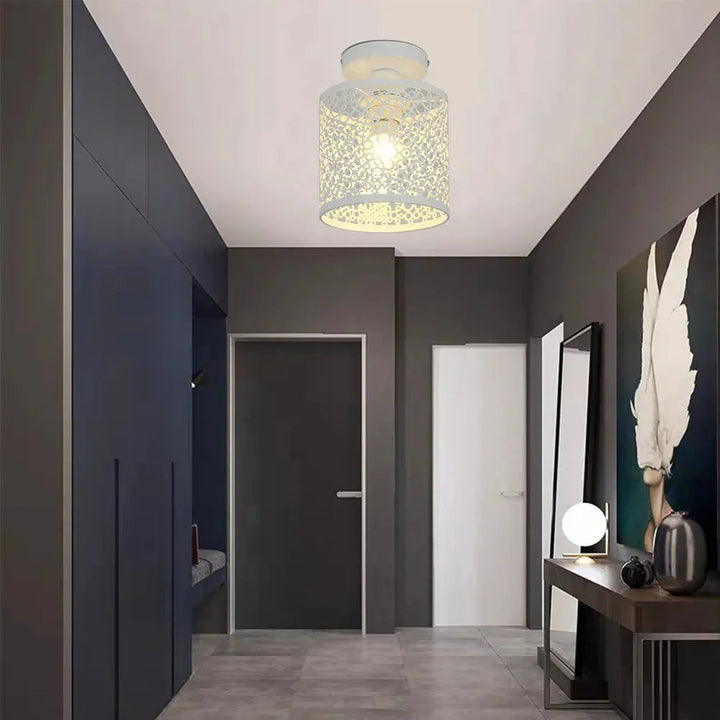 Industriell Loftlampe med Åpen Ramme i Vintage Stil Skanto