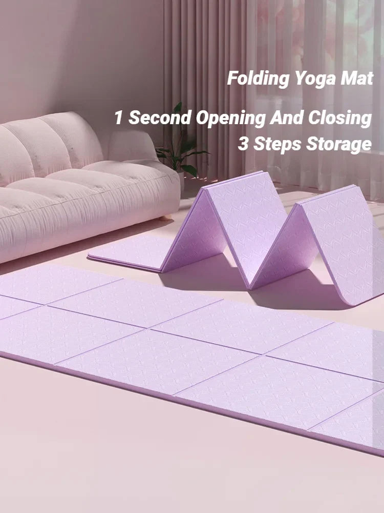 Skanto | YogaMat FlexFold | Sammenleggbar & Lettvektig | Dobbeltstående Skli-sikkerhet | Miljøvennlig TPE