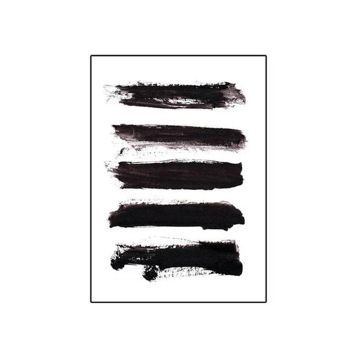 Svart Hvit Veggkunst Minimalistisk Abstrakt Blekkbørstestrøk Fin Kunst Lerret Utskrifter Plakater Bilder For Stue Hjemmekontor Kunst Dekor | Skanto
