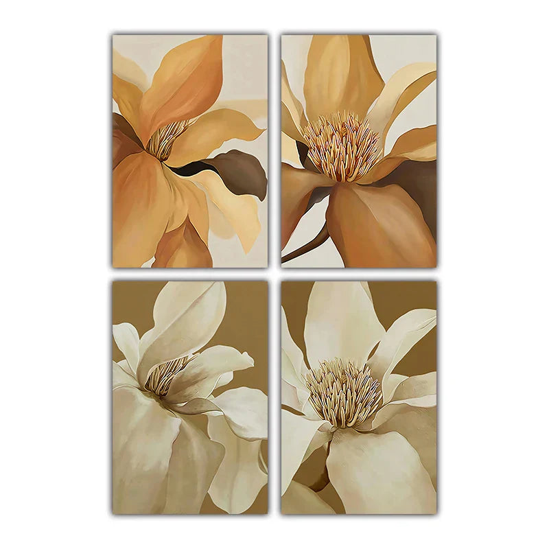 Stor Abstrakt Blomster Veggkunst Fine Art Lerretsutskrifter Moderne Botanikk Bilder For Stue Spisestue Soverom Kunst Dekor | Skanto