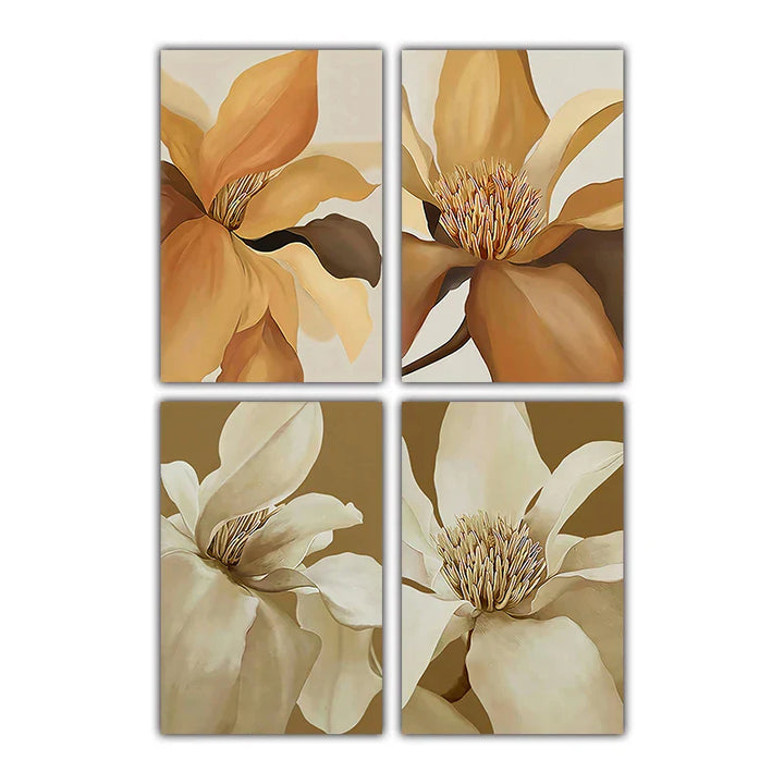 Stor Abstrakt Blomster Veggkunst Fine Art Lerretsutskrifter Moderne Botanikk Bilder For Stue Spisestue Soverom Kunst Dekor | Skanto