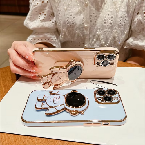 Skanto | Astronaut Kickstand Myk Etui for Ulike iPhone Modeller