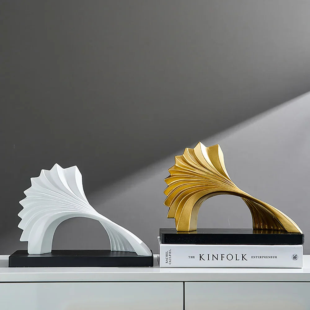 Skanto Decor Abstrakt Skulptur Har Kunst Gullstatue Stue Skanto Dekorasjon Kontor Skrivebords Tilbehør Håndverk Ornamenter