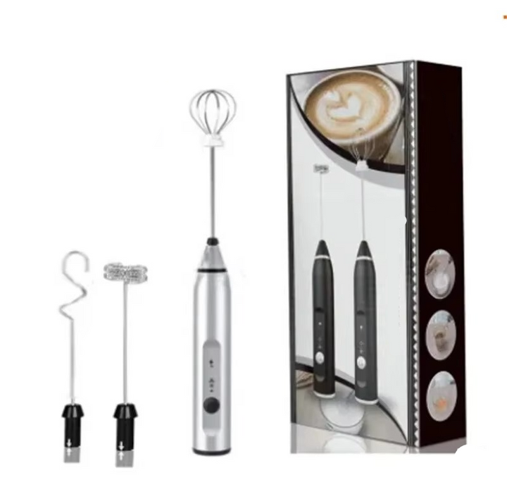 Tragbarer elektriske USB-Milchaufschäumer, Handkaffeebesen og Mini-Lebensmittelmixer