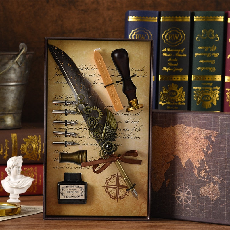 Skanto | Phoenix Feather Mechanisk Kalligrafi Penn Sett