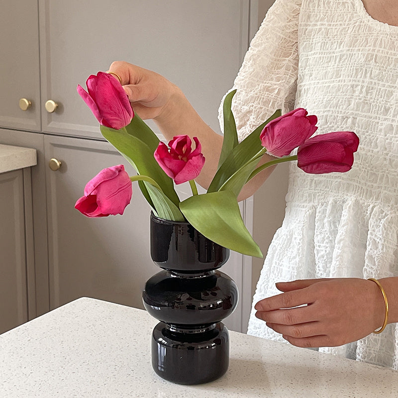 Skanto | Glass Dyre Vase - Flerfarget