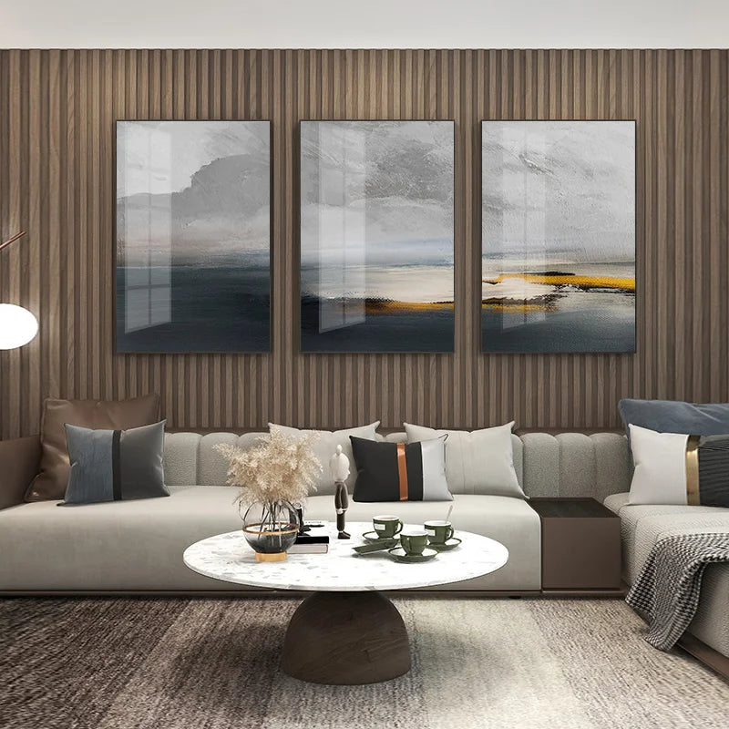 Sunset Lake Landskap Abstrakt Veggkunst Fin Kunst Lerret Utskrifter Bilder For Moderne Leilighet Stue Hjemmekontor Kunst Dekor | Skanto