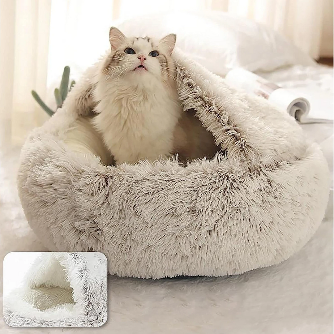 Skanto | Cozy Cave Pet Bed | Beroligende og Komfortabel Hundeseng for Dyp Avslapning