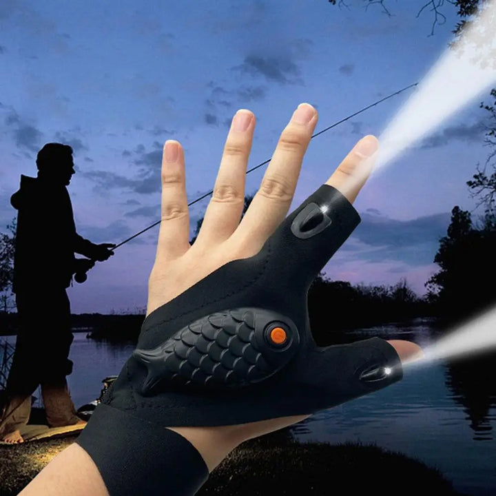 Skanto | Oppladbare Fingertette Reparasjons Fisking LED Hansker