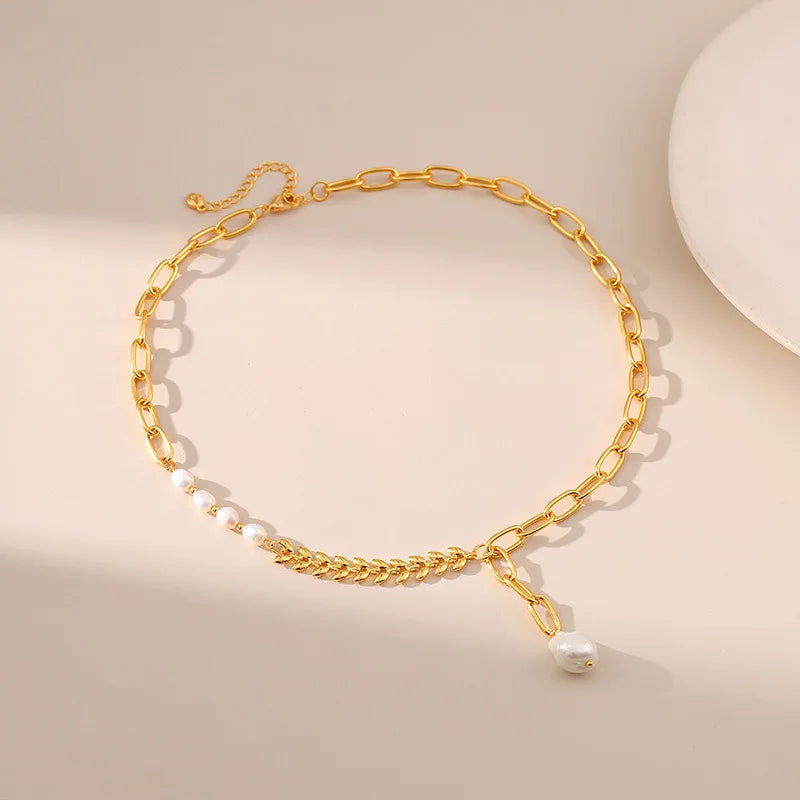 Skanto | 18k Minimal Mix Kjede Lariat Halskjede