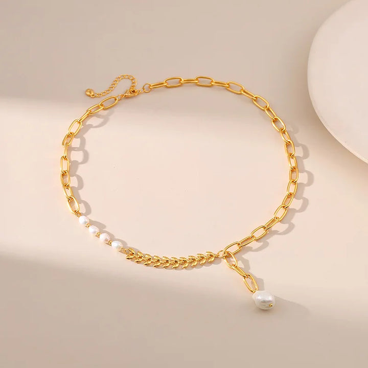 Skanto | 18k Minimal Mix Kjede Lariat Halskjede