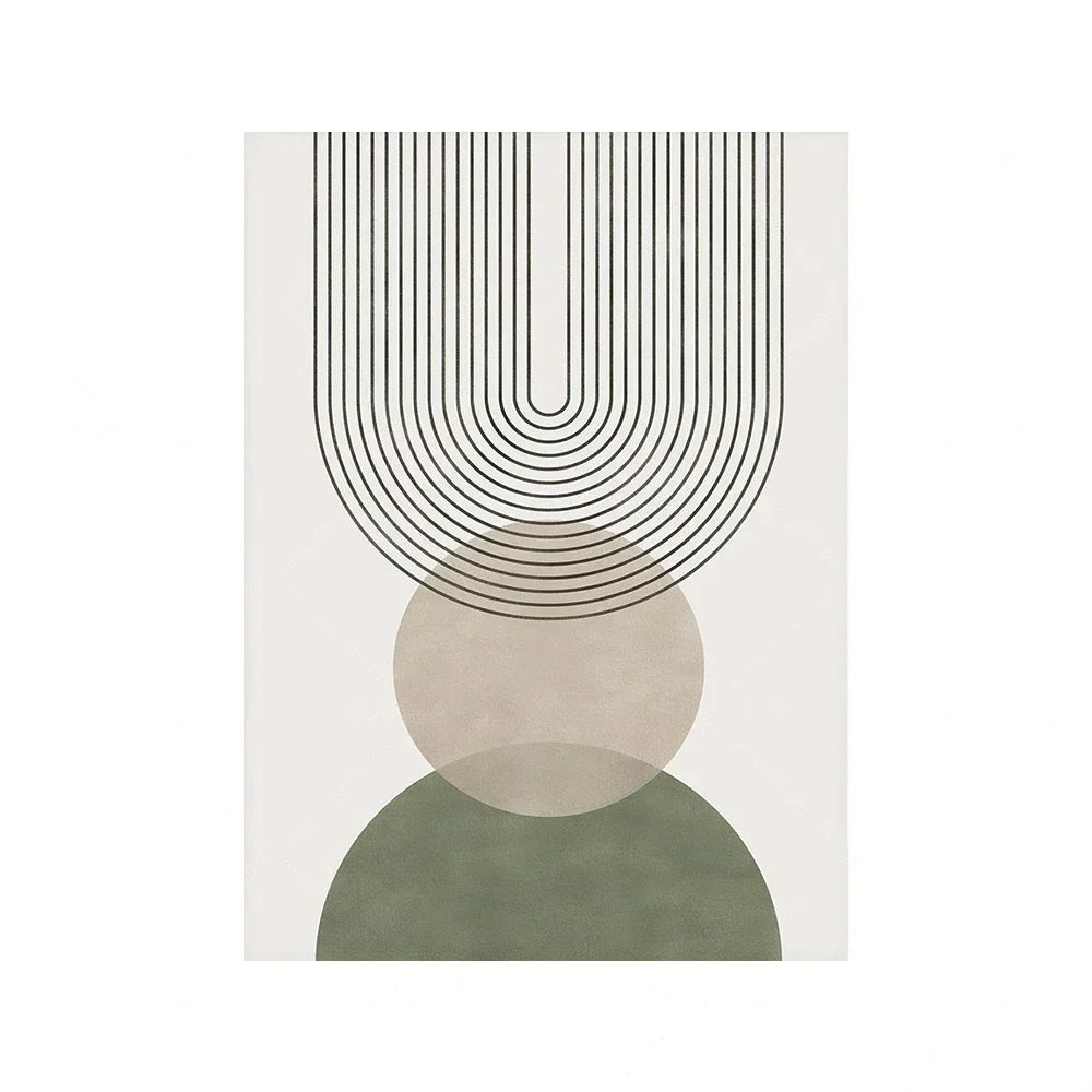 Sage Green Beige Minimalist Abstract Botanisk Veggkunst Fine Art Lerretsutskrifter Bilder For Stue Spisestue Nordisk Hjem Deko | Skanto