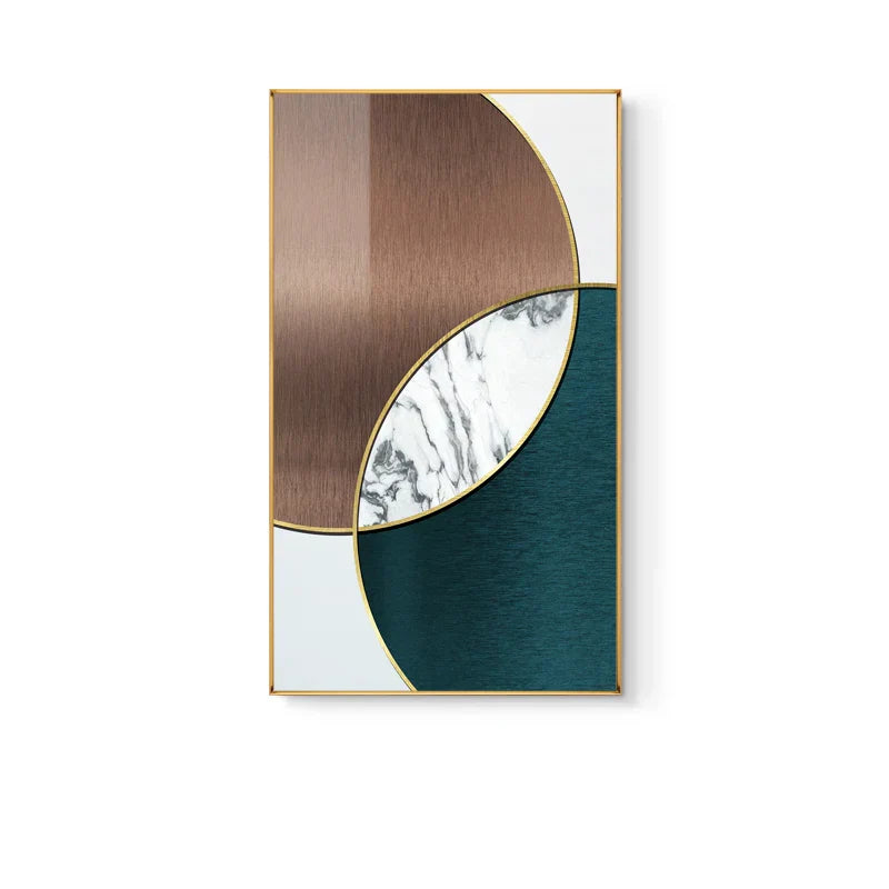 Moderne Abstrakt Geometriske Sirkler Veggkunst Fine Art Lerretsutskrifter Bilder For Luksus Stue Spisestue Hotell Soverom Hjemmekontor Kunst Dekor | Skanto