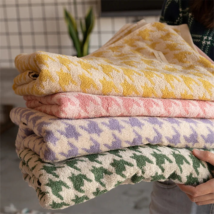 HoundLuxe Vintage Houndstooth Bomull Ansiktsklut Skanto