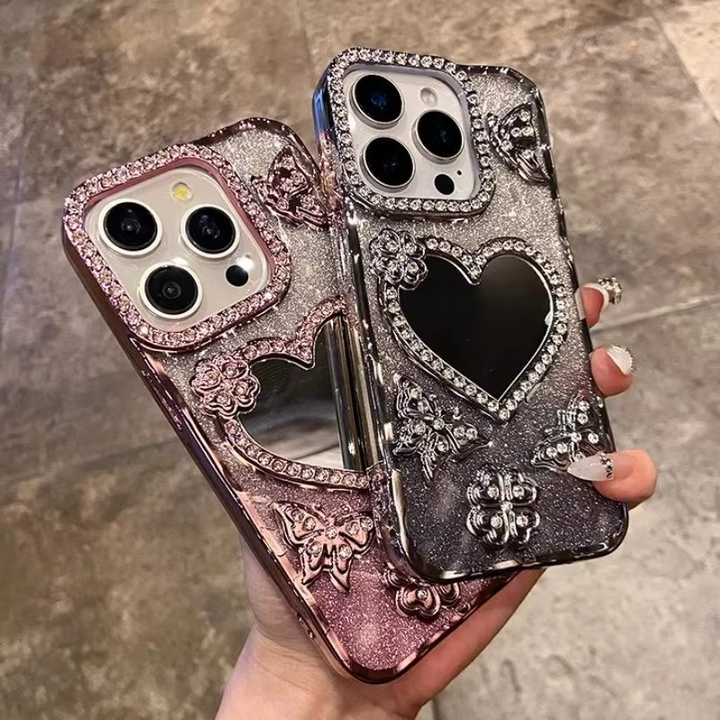 Skanto | Butterfly Glitter Diamond Speilcover for iPhone