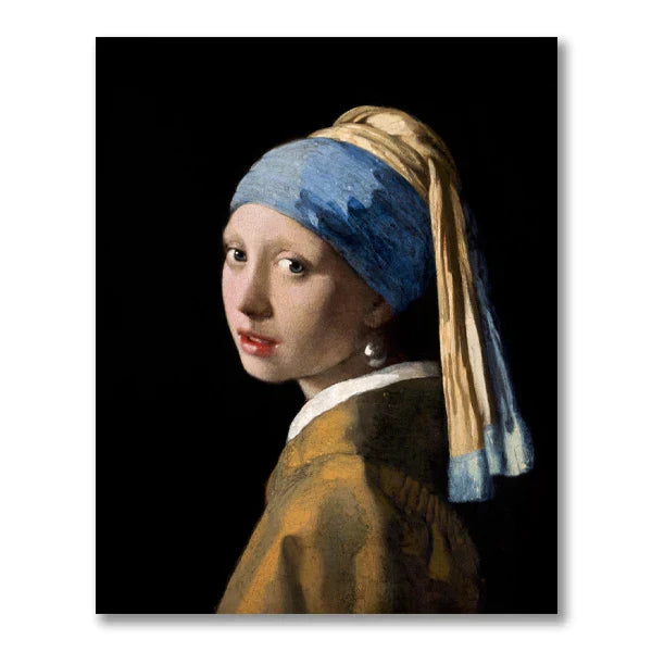 Jente Med Perleøredobbe Plakat Johannes Vermeer Hollandsk Gylden Alder Maleri Fine Art Lærred Utskrifter Klassisk Maleri For Stue Spisestue Dekor | Skanto