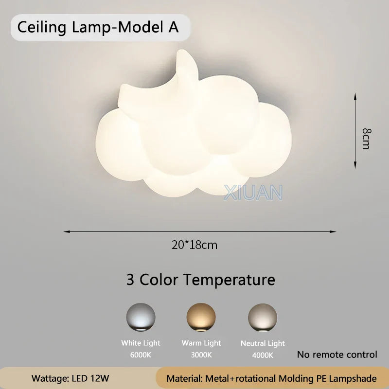WhiteCloud Lampe – Stilren LED Veggbelysning for Barn Skanto