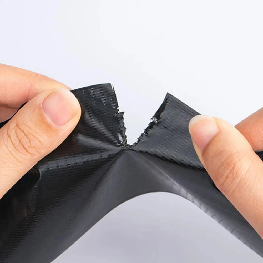 Skanto | LederFixx Selvheftende Ledereparasjonsbånd | PU-materiale | Vanntett & Kan kuttes | 5 cm × 5/10/20 m & 10 cm × 10 m | Svart