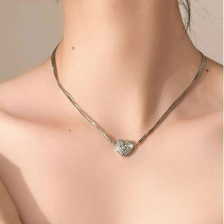 Skanto | Ice Love Magnetisk Zirkon Hjerte Smykke