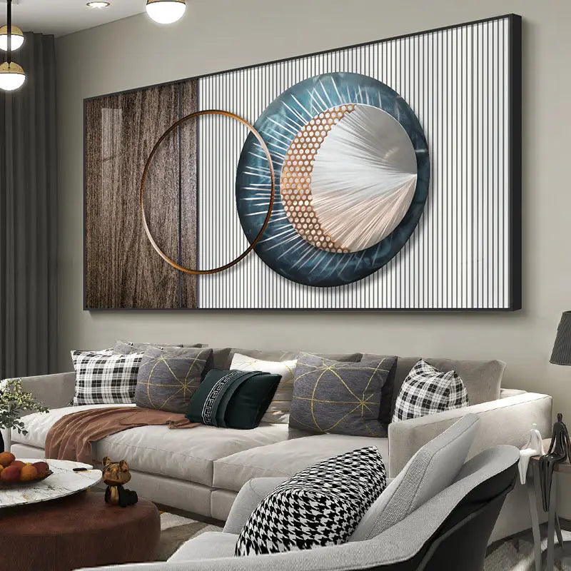 Moderne Estetikk Abstrakt Sol & Måne Veggkunsts Fine Art Lerretsutskrifter Bilder For Luksus Loft Stue Spisestue Livsstil Kunst Dekor | Skanto