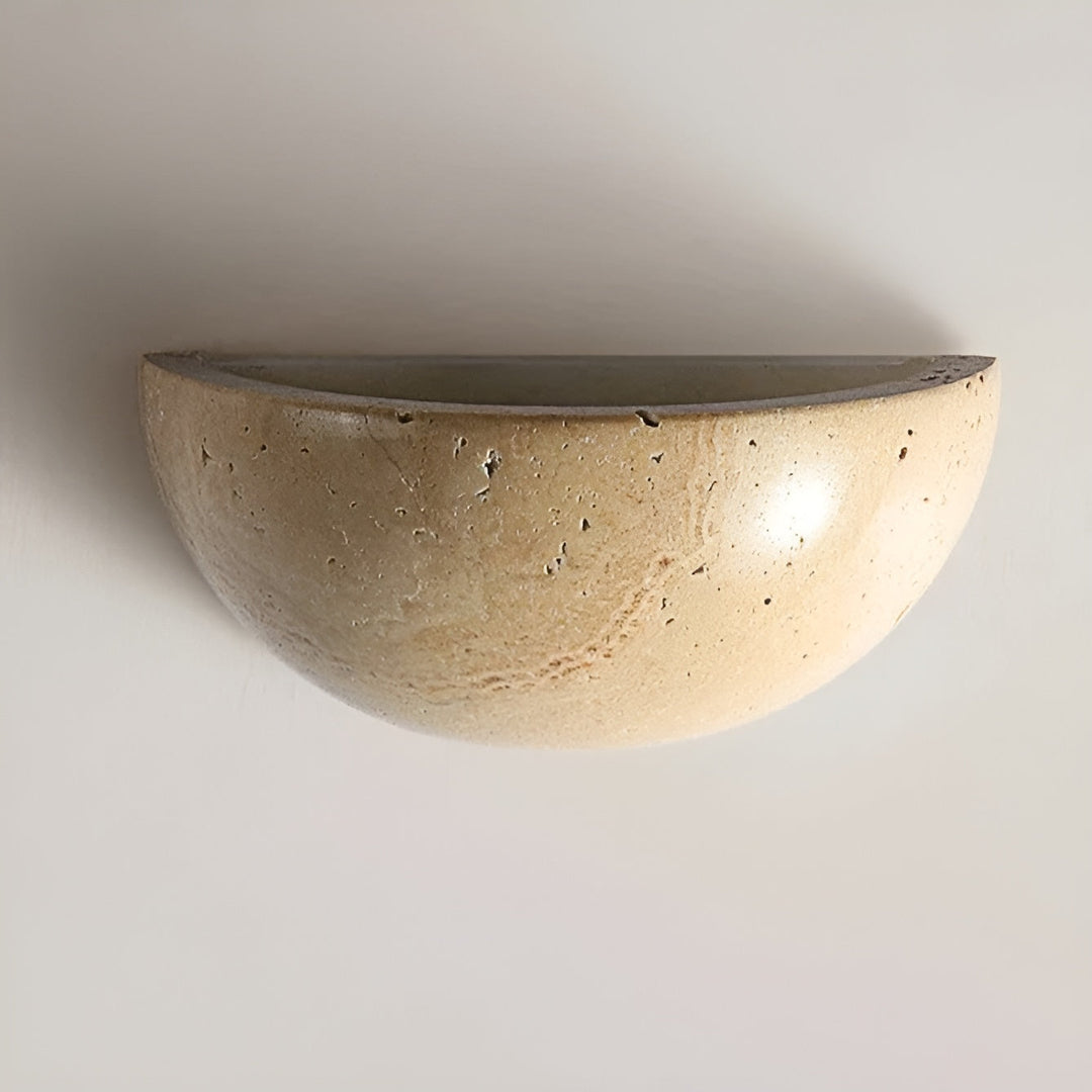 Halv-Rund LED Wabi-Sabi Vegglampe - ZenGlow | Skanto
