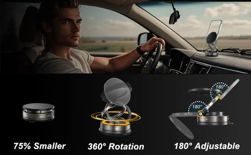 Skanto | 360° roterbar suge-magnetisk biltelefonholder
