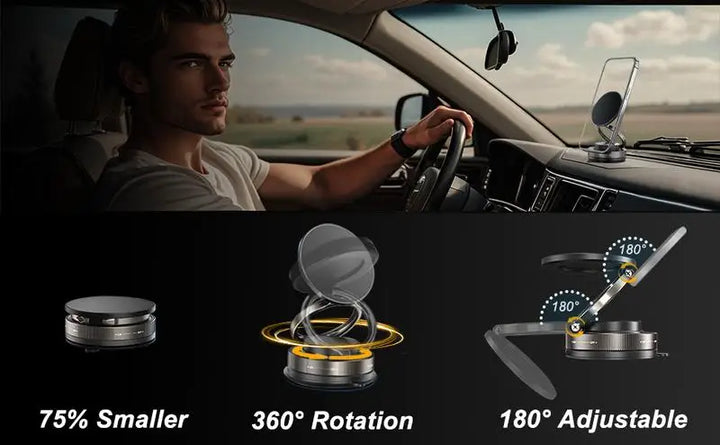 Skanto | 360° roterbar suge-magnetisk biltelefonholder