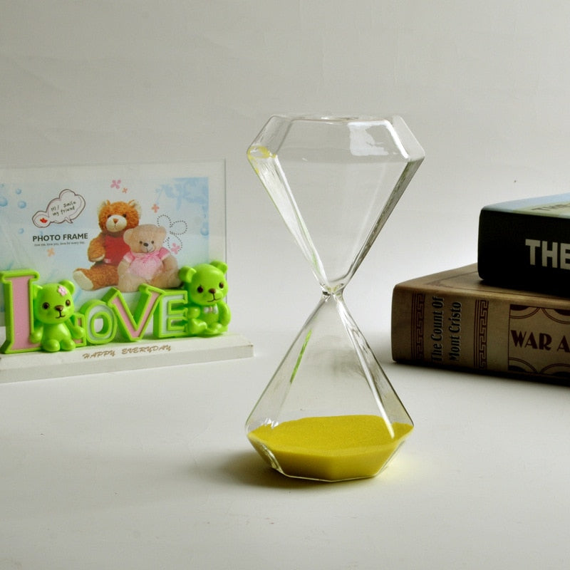 Skanto | 5–60 Minutters diamant sandglass, sandglass, sandglass, barnegave, sandglass, hjemmeinnredning, tilgjengelig i flere fargealternativer