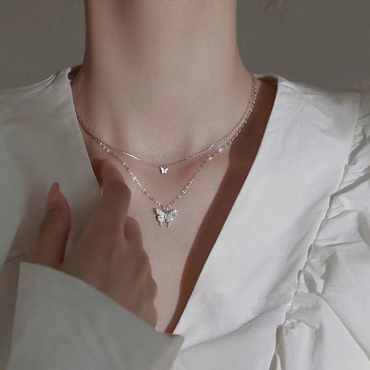 Skanto | Dreamy Wings Sølv Dobbeltlagd Halskjede